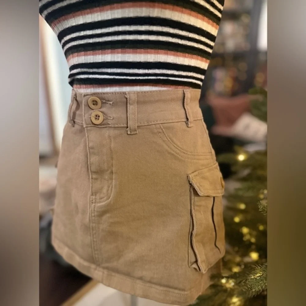 SHEIN Tan Mini Skirt